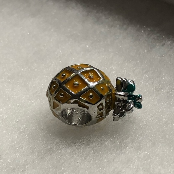 NEW•Silver & Enamel Pineapple DIY charm/bead - Picture 4 of 7